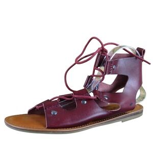 American Eagle Outfitters Women Gladiator Red Synthetic Sz 10 Gently Used 2025